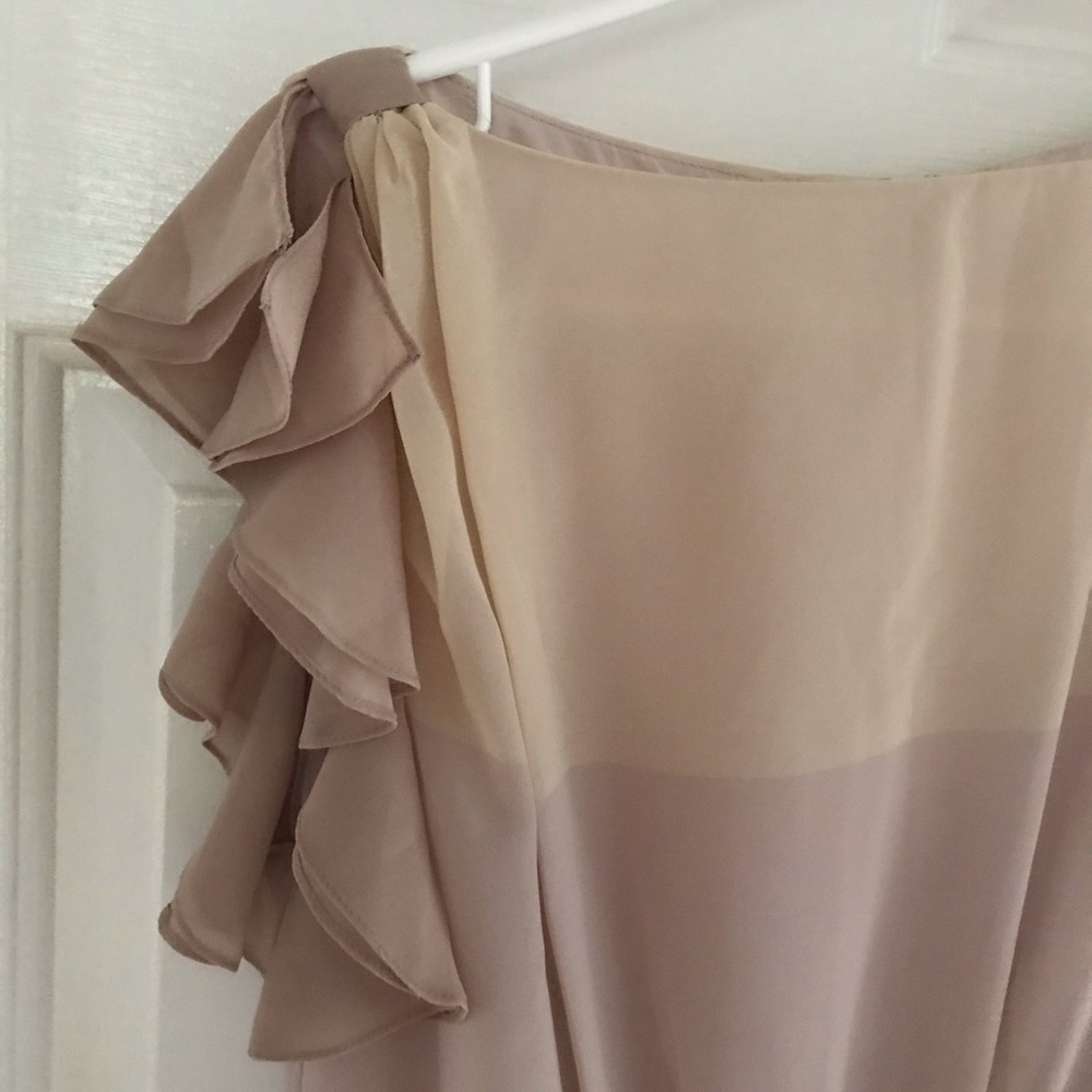 Loft ruffle shoulder dress